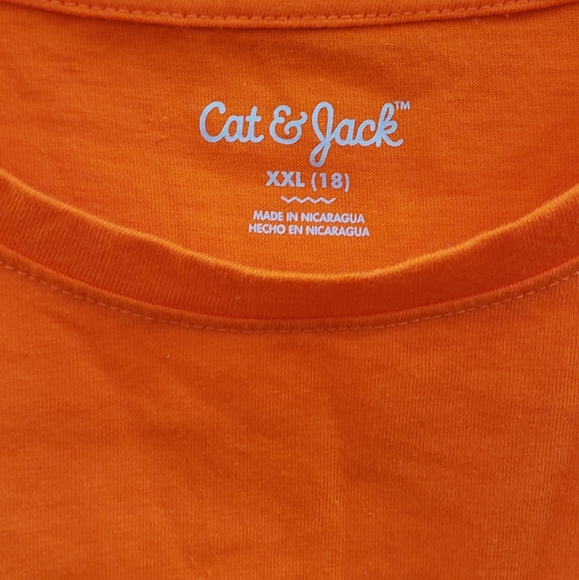 Cat & Jack orange Halloween long sleeved t-shirt kids size XXL OR 18 - Picture 2 of 3